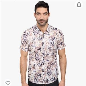 7 Diamonds Men's Neon Wilderness Short Sleeve Shirt White